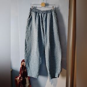 Gorgeous Red Sky Denim Leopard Prints Carrot Pants L